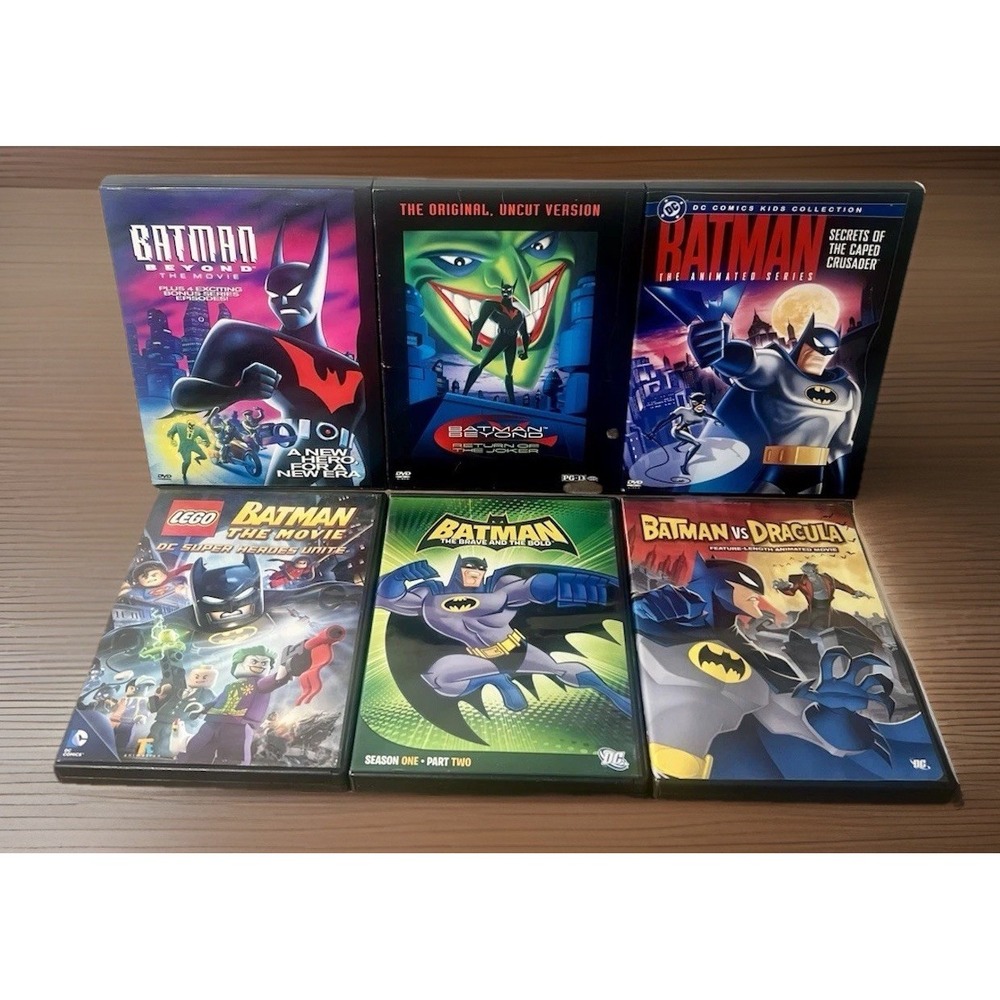 Batman Mixed DVD [Lot of 6] - VTG Animated Cartoons - Warner Bros 1990s/2000s